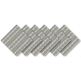 Servilletas De Tela De Algodón - Floralstrips Gris, 6 Pieza