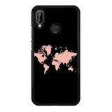 Funda Protector Para Huawei Mapa Mundi Rosa Tumblr Moda 1