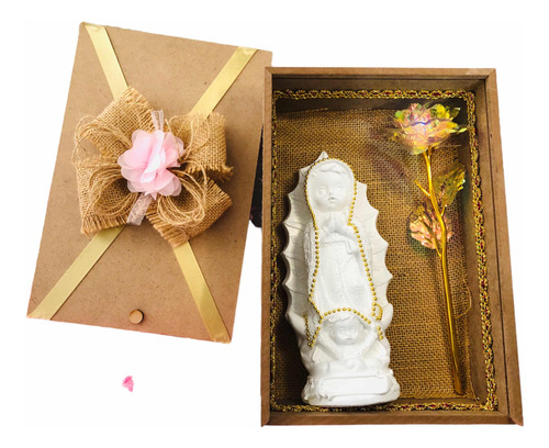 Altar La Rosa De Guadalupe En Caja De Madera