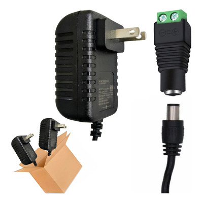 3 Eliminador 12v 2a Conector Tira Led Hembra Adaptador Jack