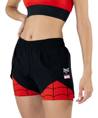 Short Everlast Spiderman Mujer-negro