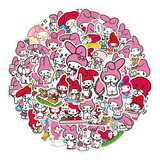 My Melody 50 Calcomanias Stickers De Pvc Vs Agua Hello Kitty