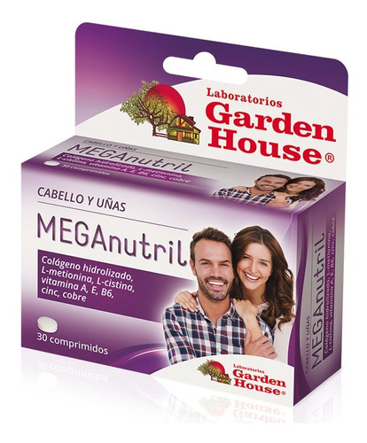 Garden House Meganutril X 30 Comp. Fortalece Cabellos Y Uñas Sabor Neutro