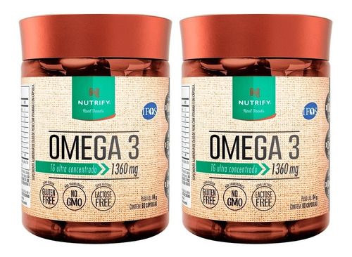 Kit 2x Ômega 3 - Fish Oil - 1360mg - 60 Caps  - Nutrify