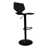 Banco Silla Alta Para Barra Comedor Bar Giratorio Slim Negro