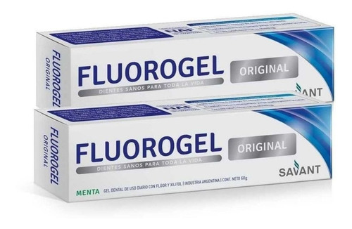 Fluorogel Original Menta Gel Dental Con Fluor 60g 2 Unidades