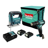 Kit Makita Clx230 12v Taladro Hp333d + Sierra Caladora Jv101