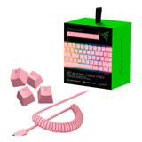 Razer Pbt Keycap + Coiled Cable Rosa Quartz