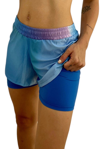 Short Running Gym De Mujer Con Calza Lady First
