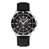 Reloj Swiss Military Smwgc2100705 Para Hombre Cronografo Color De La Malla Negro Color Del Bisel Negro Color Del Fondo Negro