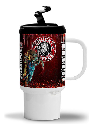 Jarro Térmico Terror Slasher Muñeco Chucky Coffee - En Caja