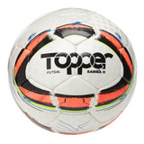 Bola De Futsal Oficial Samba Ii Vermelho Azul E Preta Topper Cor Vermelho Neon/ Azul Amod / Preto