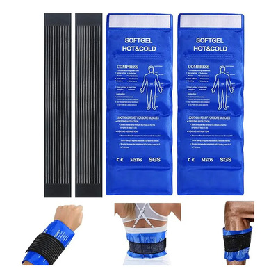 Compresas Gel Frío Caliente Reutilizables con Correas 44x17cm 2pzs | MercadoLibre