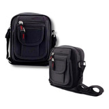 Shoulder Bag Mini Bolsa Pochete Necessaire Divisorias Preta