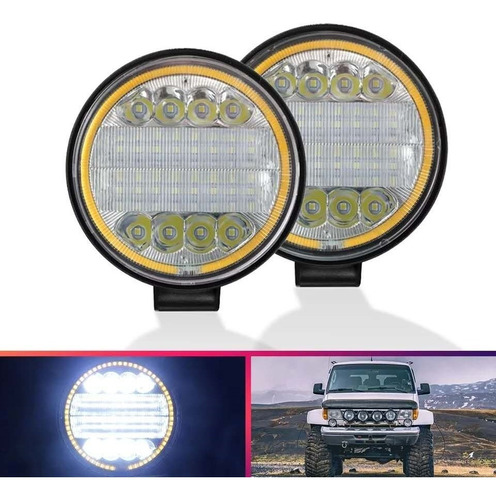 Focos Led 72w Con Ojos De Ángel Para Auto, Moto Y Camión