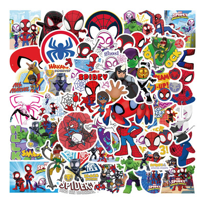 Calcomanías Para Coche De Spider-man Y Sus Amigos 50pcs | Meses sin interés