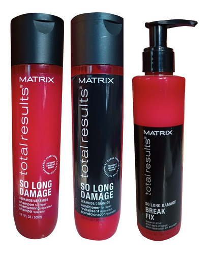 Matrix Kit So Long Damage Shampoo+ Acondionador+ Elixir
