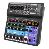 Consola Mezcladora De Audio A6 De 6 Canales Portátil