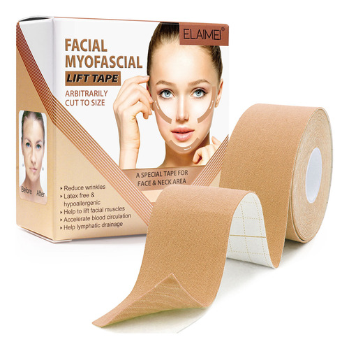 Cinta De Estiramiento Miofascial Facial, Parches Antiarrugas