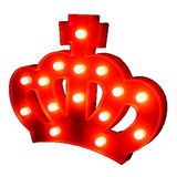 Lampara Corona Roja Con Luz De Led, Precio Lider 29x21cm