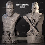 Archivo Stl Impresión 3d - Vikings - Ragnar Bust - Sanix