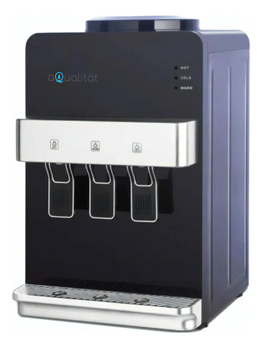 Dispensador Agua Eléctrico Frío Y Caliente Sobremesa Premium Negro Aqualitat
