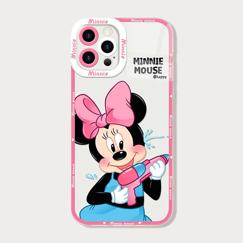 Funda Transparente De Minnie Mickey Mouse For iPhone 15 14