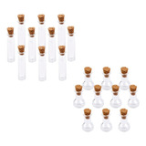 20pcs Mini Botella De Cristal Forma Tubo Bombilla Wish