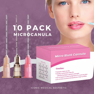 Paquete 10 Micro Cánulas Para Relleno Facial Varias Medidas