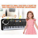 Piano Teclado Musical Infantil Micrófono Eléctrico Karaoke