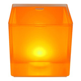 Cubo De Hielo Con Luz Led Amarilla, Enfriador Impermeable De