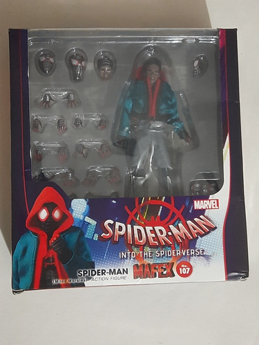 Figura Spider-man Miles Morales Spiderverse Mafex (bootleg)