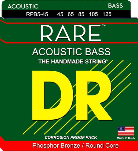 Raro- Bronce Fósforo Acústico 5 Cuerdas Bass 45-125