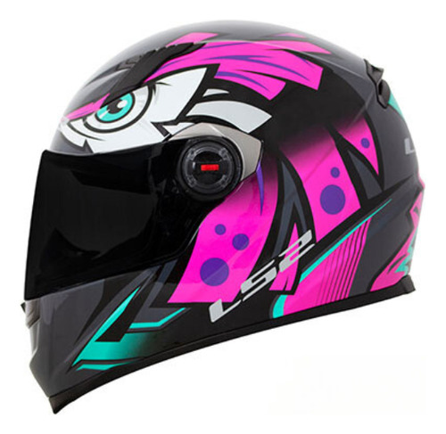 Capacete Ls2 Ff358 Tribal Fucsia/roxo