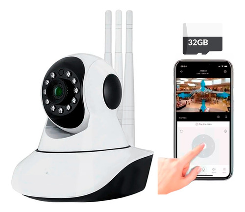 Camara Robotica Hogar - Negocio 3 Antenas + Memoria Sd 32gb