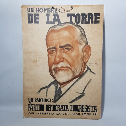 Antiguo Cartel Político Lisandro De La Torre Vanzo Mag 59430