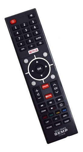 Controle Universal Compativel Semp Toshiba Netflix/youtube