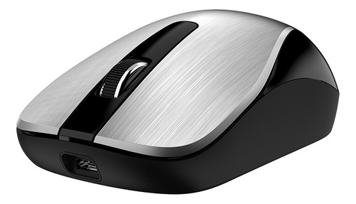 Mouse Inalámbrico Genius Eco-8015 Recargable Silver Plateado