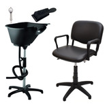 Lavacabezas Portatil  Peine + Sillon De Corte Peluqueria 