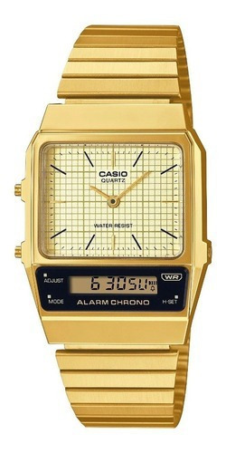 Reloj Casio Unisex Aq-800eg-9a Color De La Malla Dorado Color Del Bisel Dorado Color Del Fondo Dorado