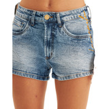 Short Jeans Lança Perfume Comfort H Ve24 Azul Feminino