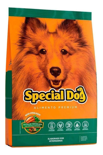 Alimento Special Dog Premium Para Cão Adulto Todos Os Tamanhos Sabor Vegetais Em Sacola De 20kg