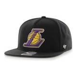 Gorra Snapback La Lakers Basketball Unisex Black 47s Black