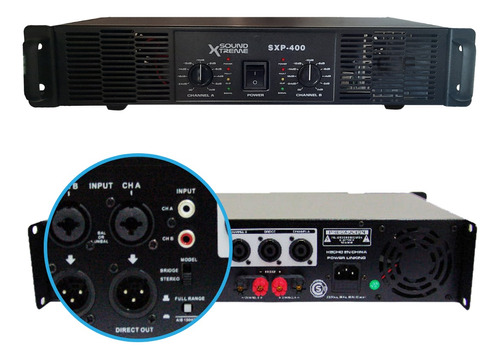 Amplificador Potencia Soundxtreme Sxp 400 Con Crossover Cjf