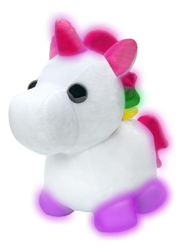 Soft Toy ¡adoptame! Luminoso Unicornio De Neón Con 3 Modos D