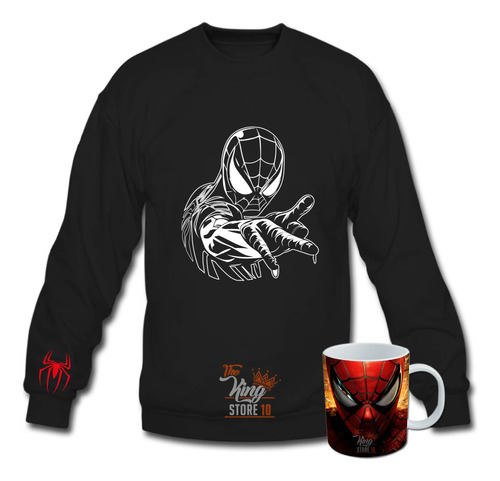 Poleron Polo + Taza, Spider Man, Super Heroe, Marvel, Comics, Xxl