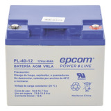 Batería Solar Recargable Epcom 12 V 40 Ah Agm Ciclo Profundo
