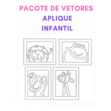 Pacote De Vetor Cnc Corte Laser Aplique Infantil