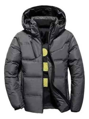 Chamarras Plumas Hombre Invierno Ropa Cálida Con Capucha [u]