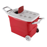 Caixa Térmica 24 Horas Com Rodas Vermelho - 50 L - 68 Latas